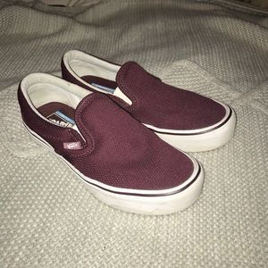 Maroon Ultracush Slip on Vans